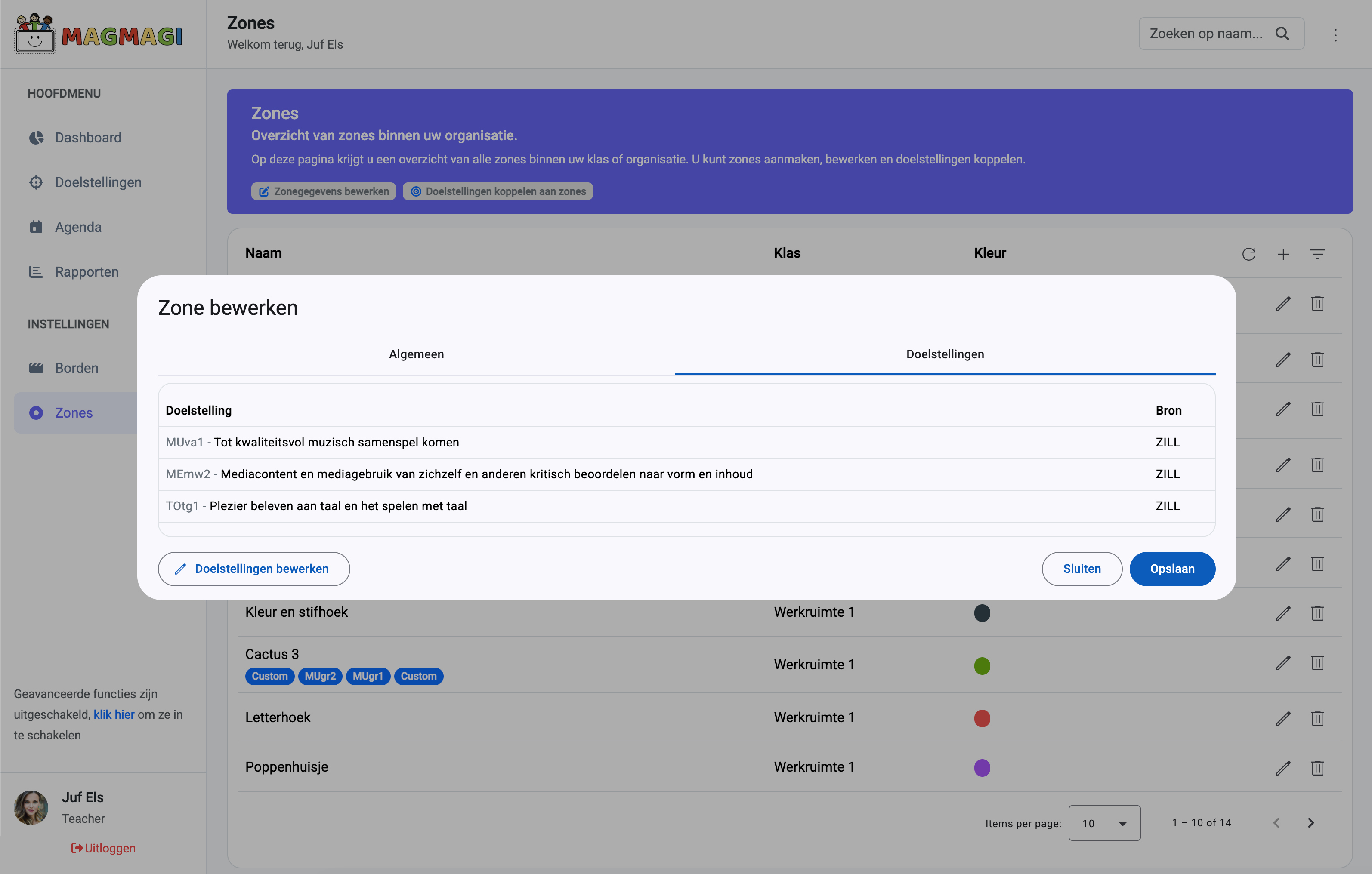 MagMAGI doelen koppelen aan speelhoeken